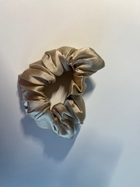 Silk Hair Scrunchie Sand - Velora Luxury Fashion