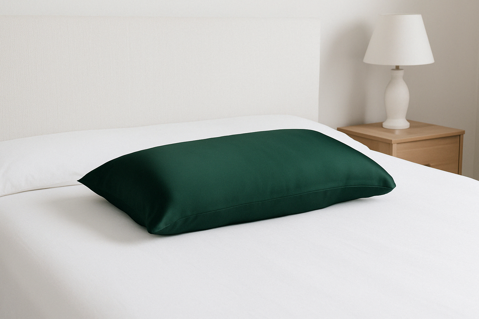 Silk Pillowcase  Dark Green (Envelope Style) - Velora Luxury Fashion