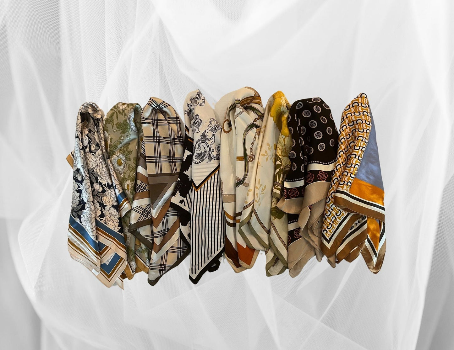 Forsters Finery Mulberry Silk Scarves. 26x26 inches Square - Velora