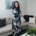 Silver Lining Long Kimono Robe - Velora Luxury Fashion