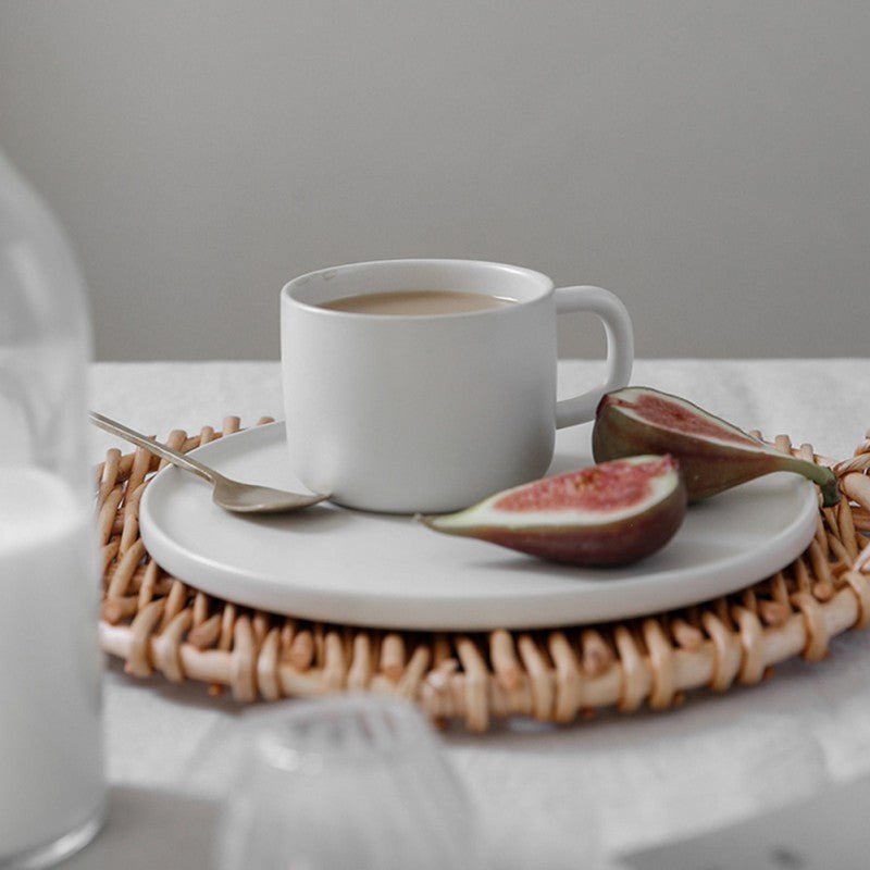 Slate Wicker Rattan Tray - Velora Luxury Fashion