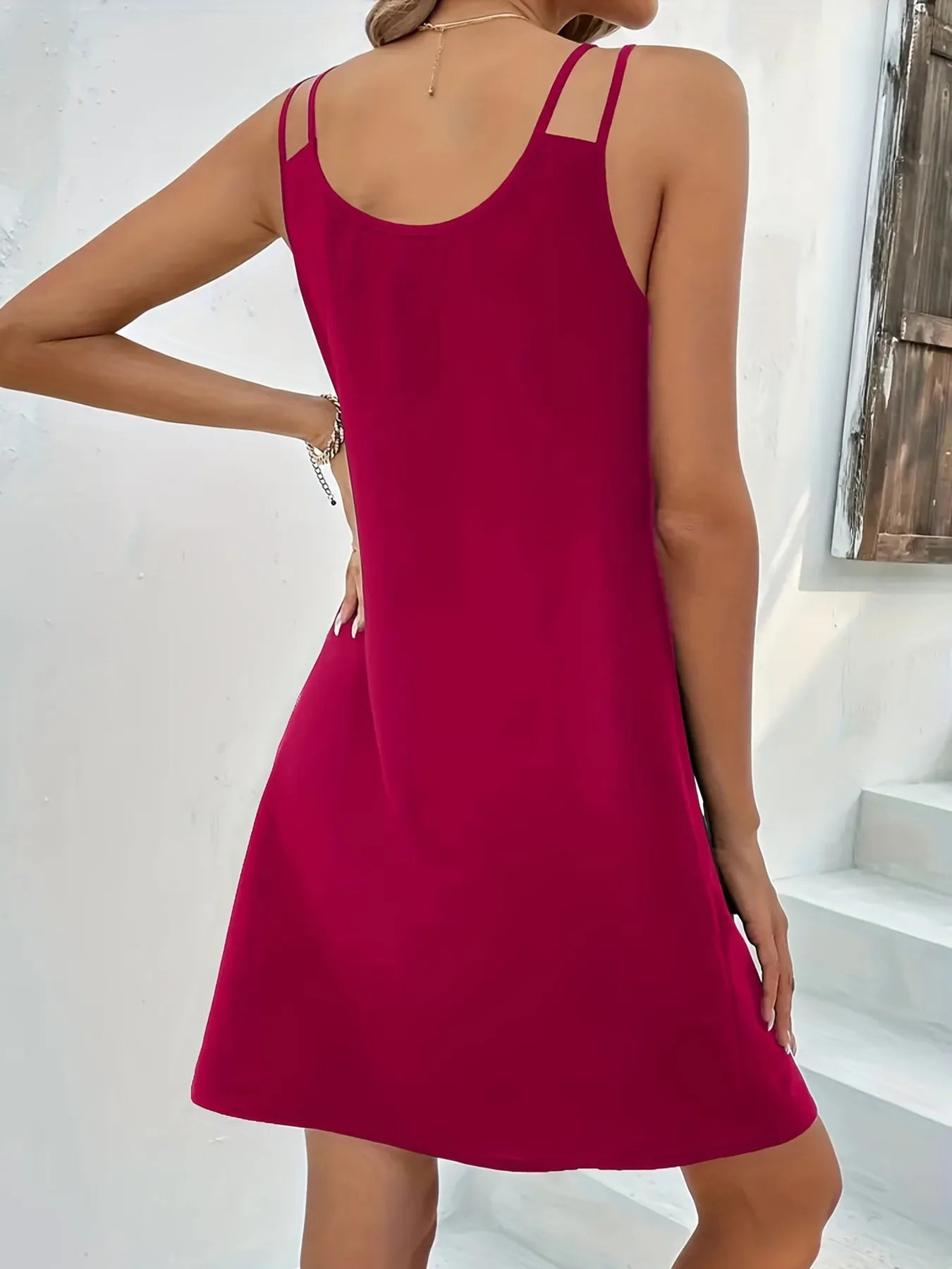 Sleeveless V-Neck Summer Tank Dress - Velora Luxury Fashion