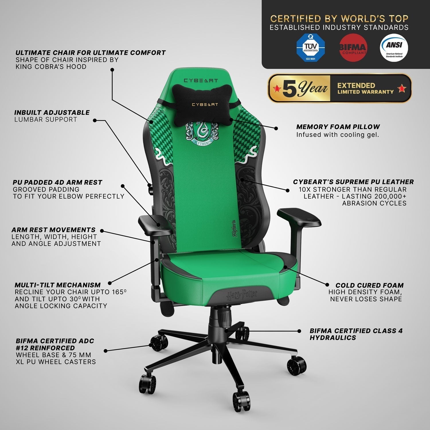 Slytherin Gaming Chair - Velora