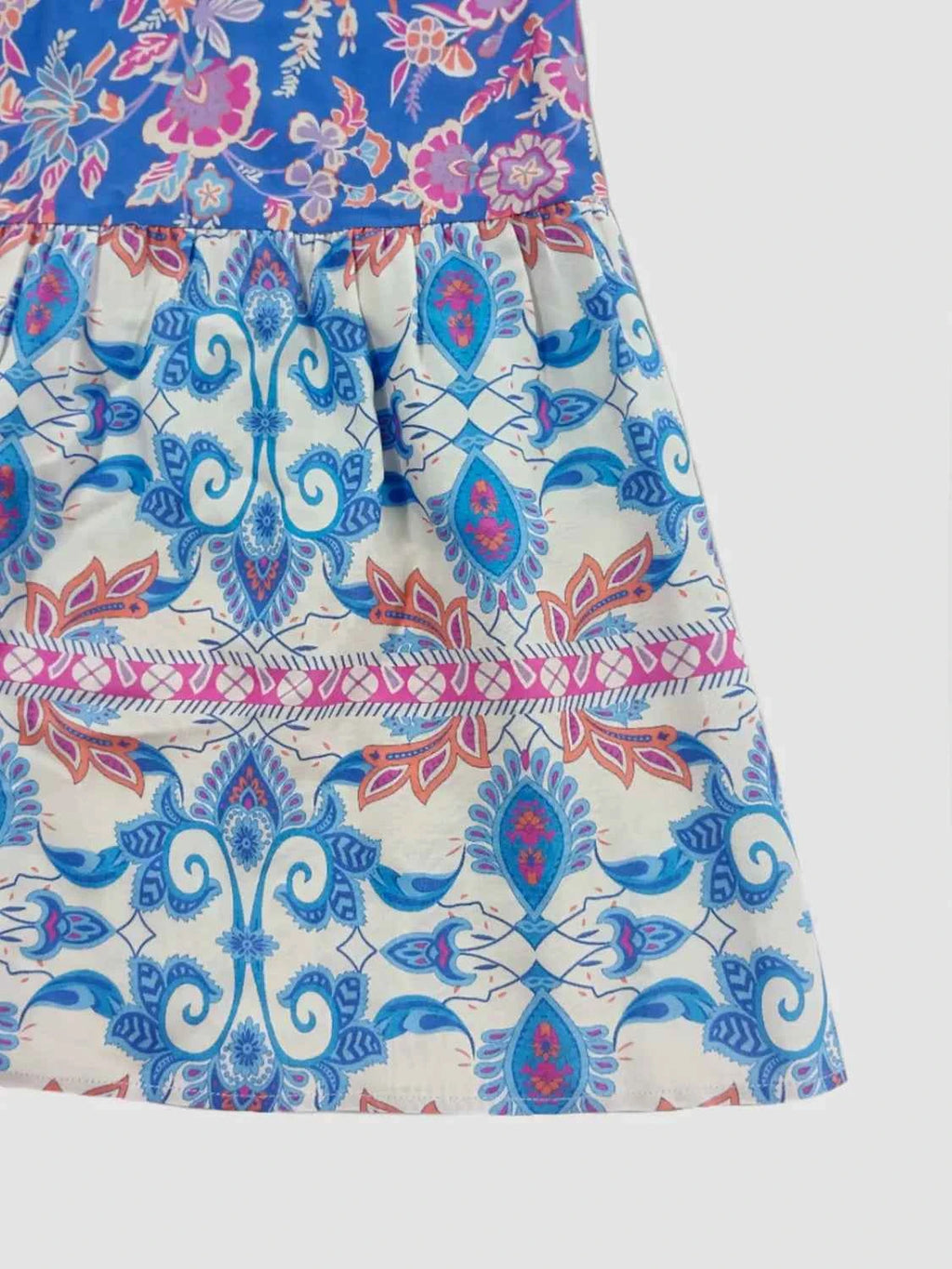 Smocked Off-Shoulder Printed Top and Skirt Set