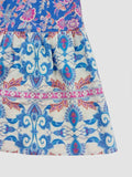 Smocked Off-Shoulder Printed Top and Skirt Set