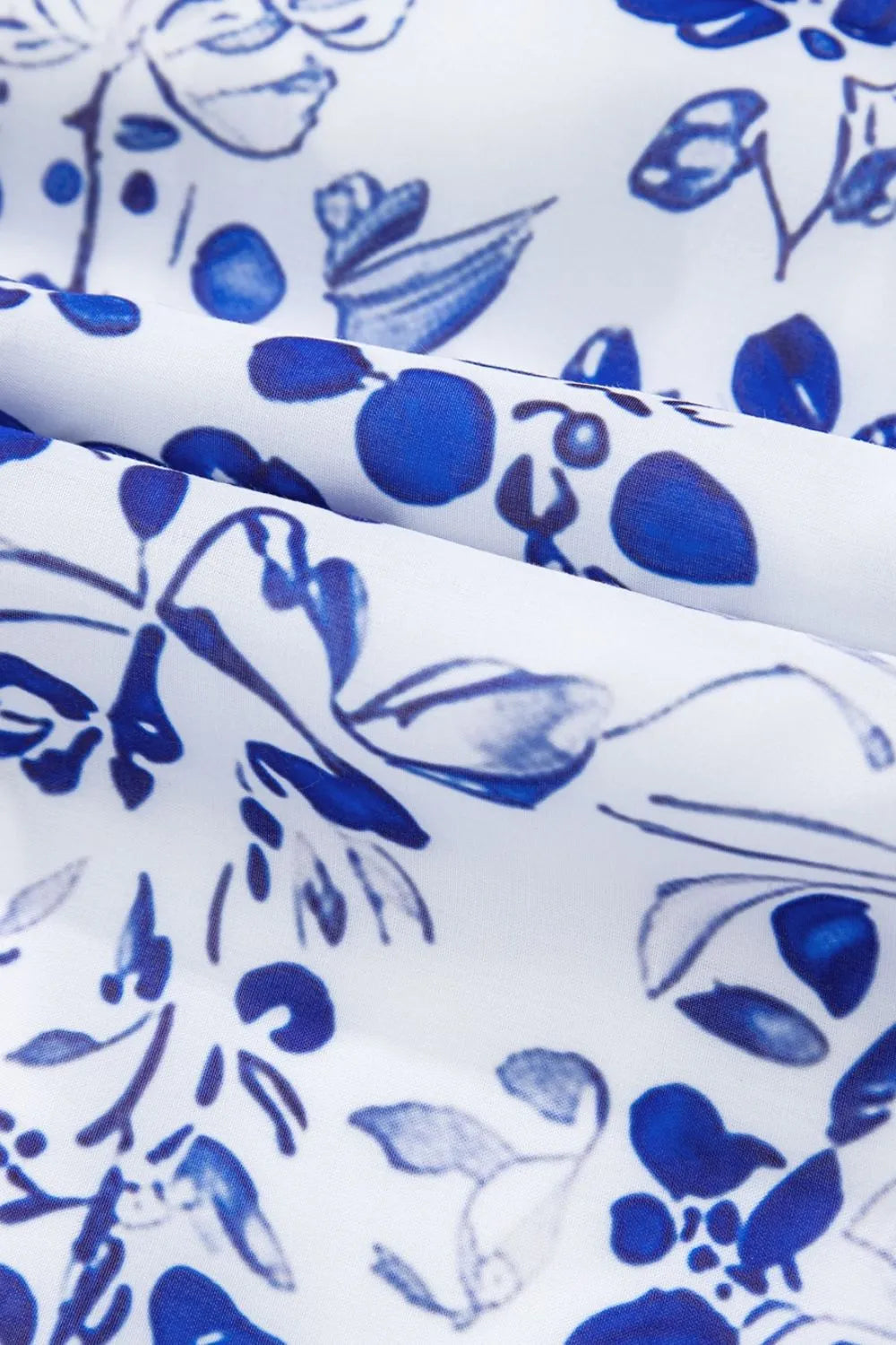 Smocked Printed Square Neck Puff Sleeve Dress - Velora Luxury Fashion