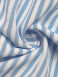 Smocked Striped Wide Striped Midi Dress - Velora Luxury Fashion