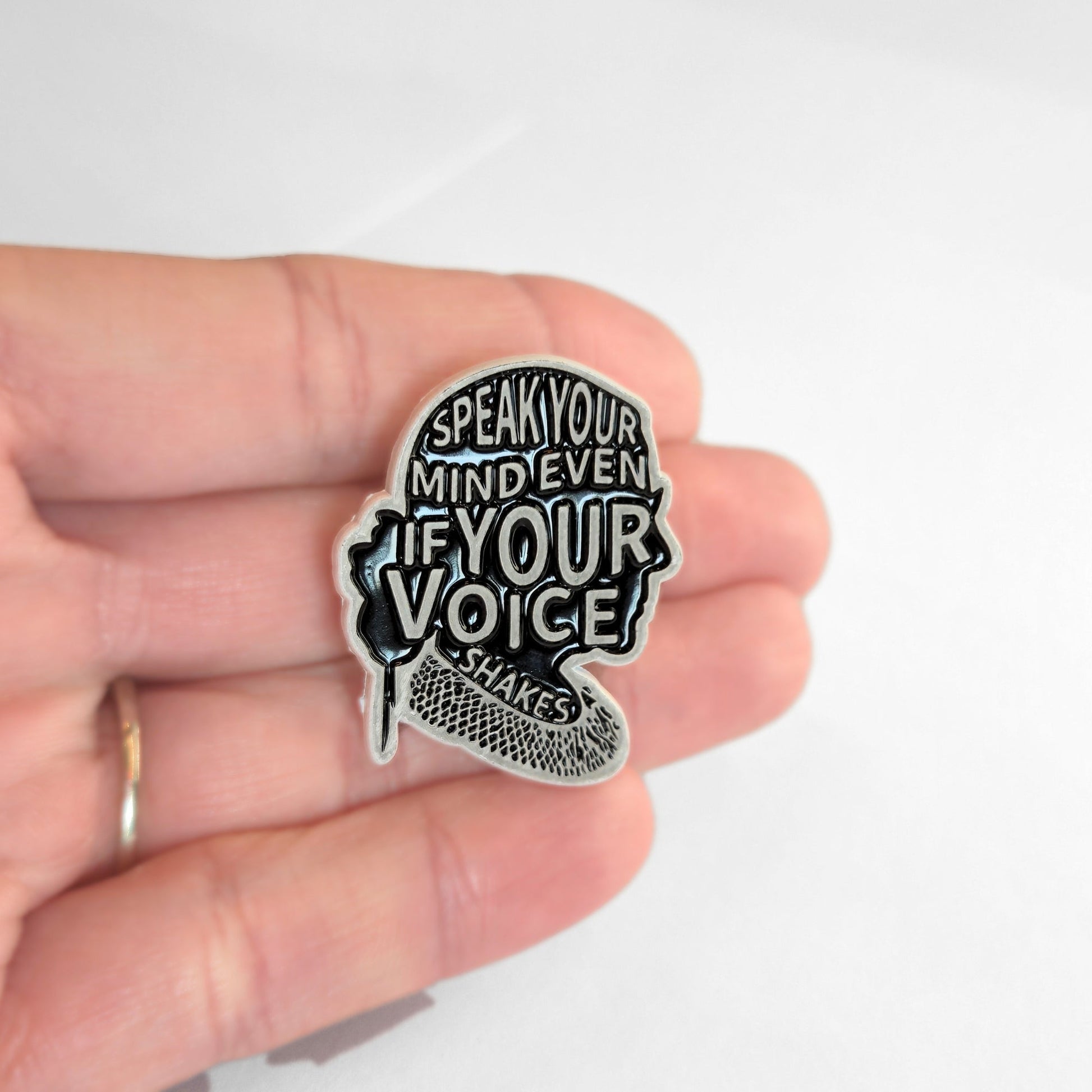 Speak Your Mind Even If Your Voice Shakes | Collectible Pin - Velora