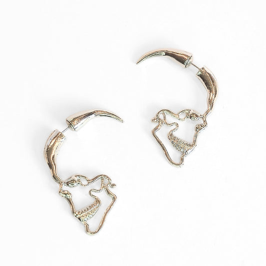 Spiked Skull Earrings - Velora