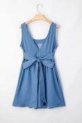 Square Neck Sleeveless Mini Dress - Velora Luxury Fashion