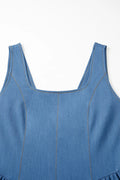 Square Neck Sleeveless Mini Dress - Velora Luxury Fashion