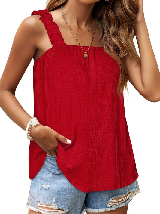 Square Neck Tank Top - Velora Luxury Fashion