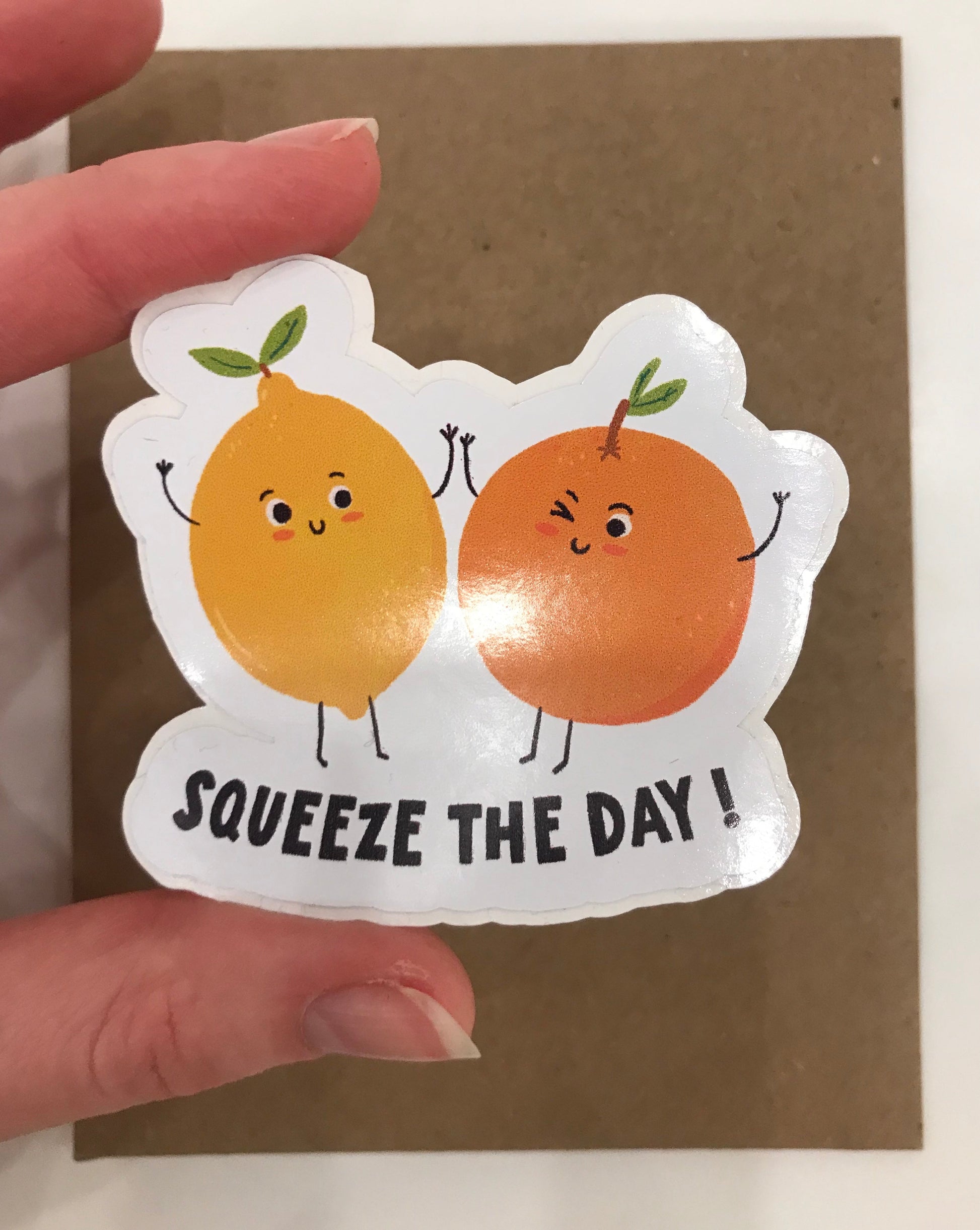 Squeeze the day! Sticker - Velora Luxury Fashion