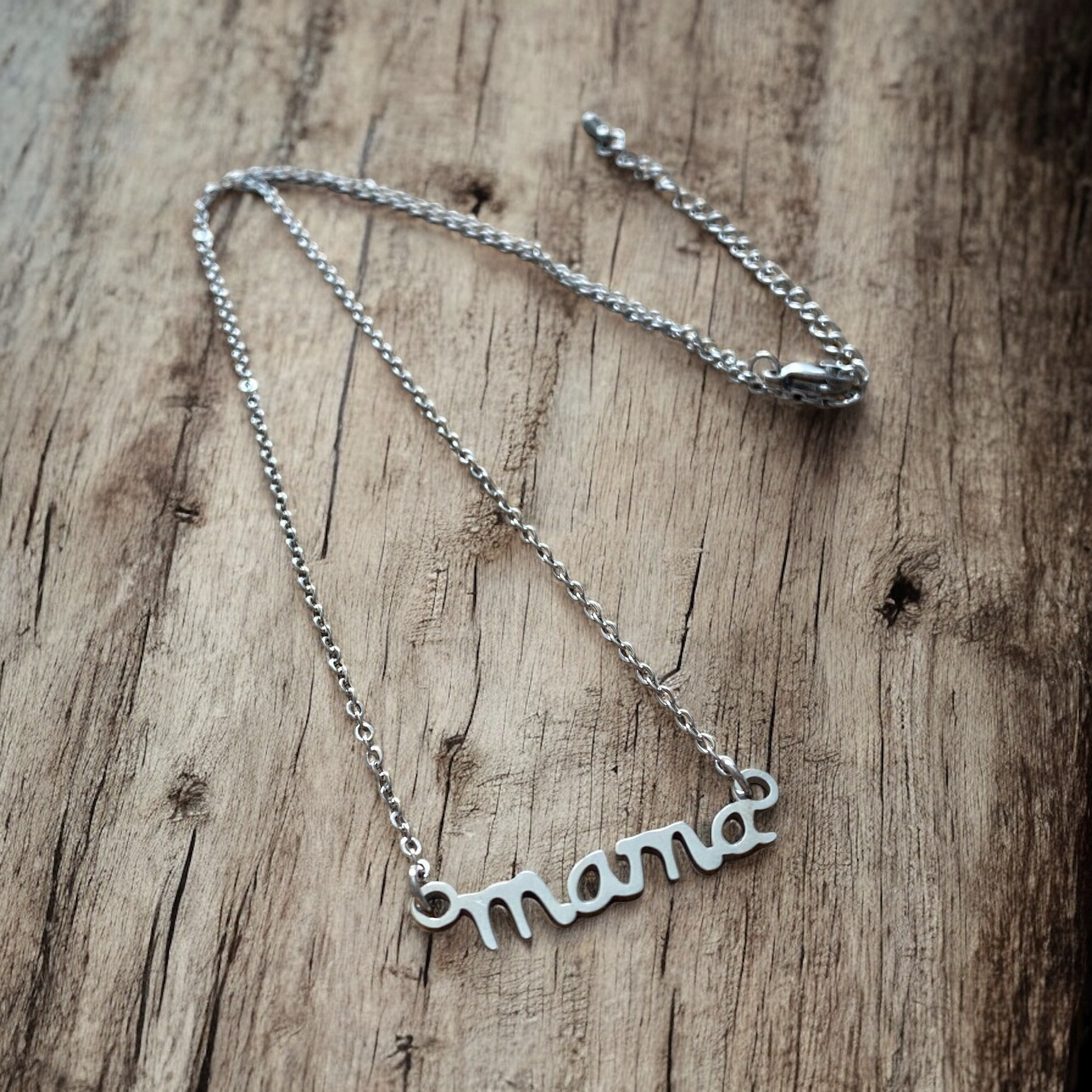 Stainless Steel Mama Necklace - Velora Luxury Fashion