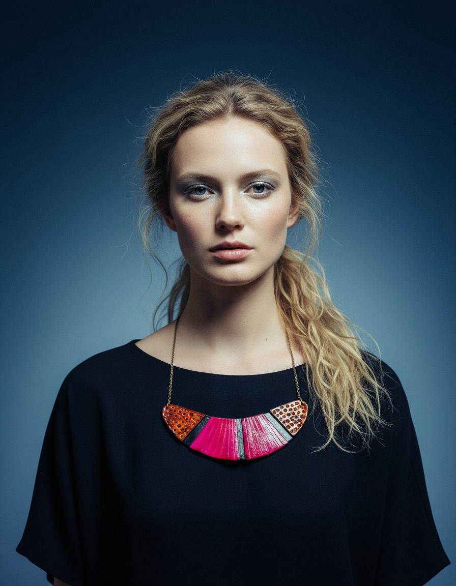Bohemian Statement Necklace in Fuchsia, Yellow & Black - Velora Luxury Fashion