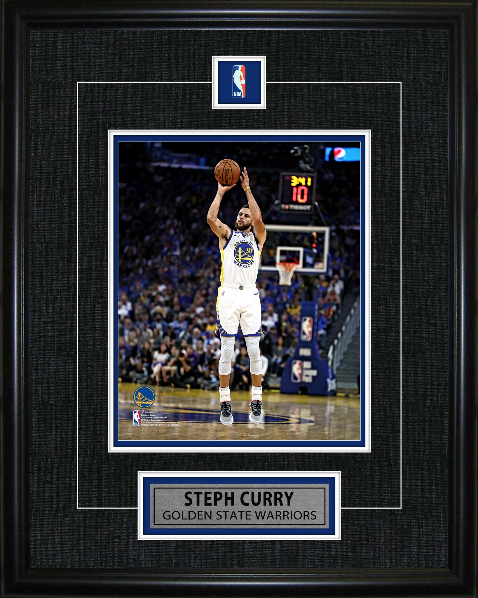Steph Curry Framed Pin & Plate Warriors - Velora Luxury Fashion