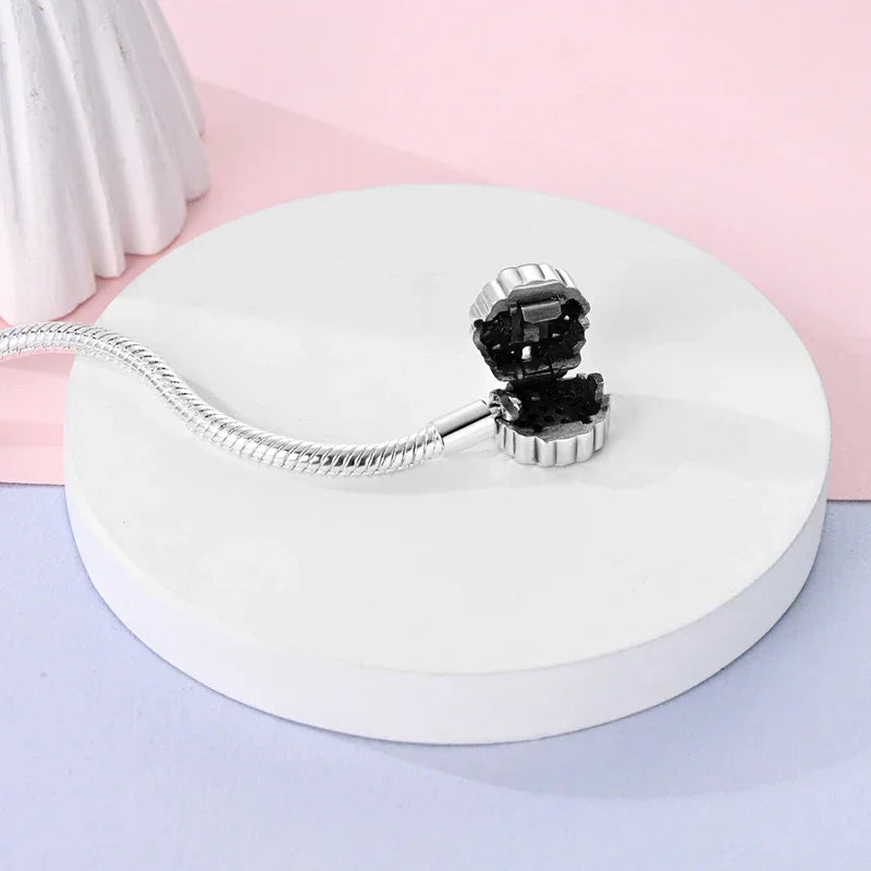 Sterling Silver Celtic Snowflake Charm Bracelet with Blue CZ - Velora Luxury Fashion