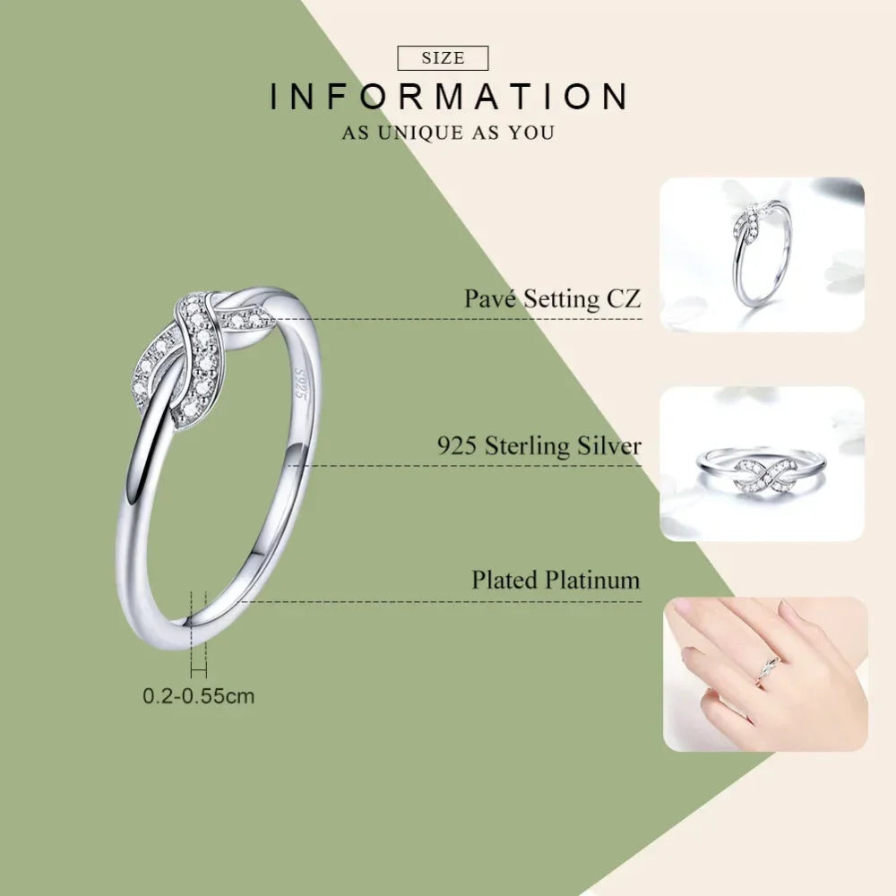 Sterling Silver Infinity Ring (Forever Bound) - Velora Luxury Fashion