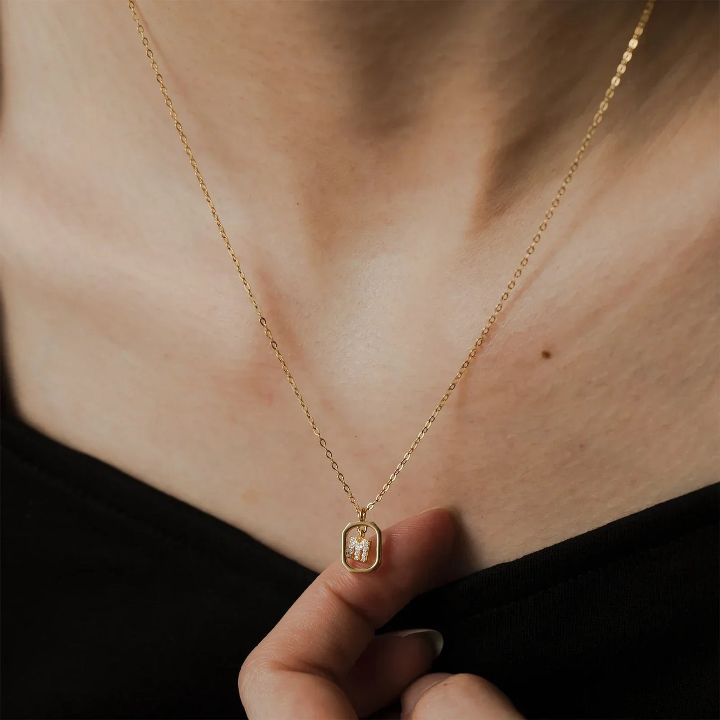Sterling Silver Initial Necklace - Velora Luxury Fashion