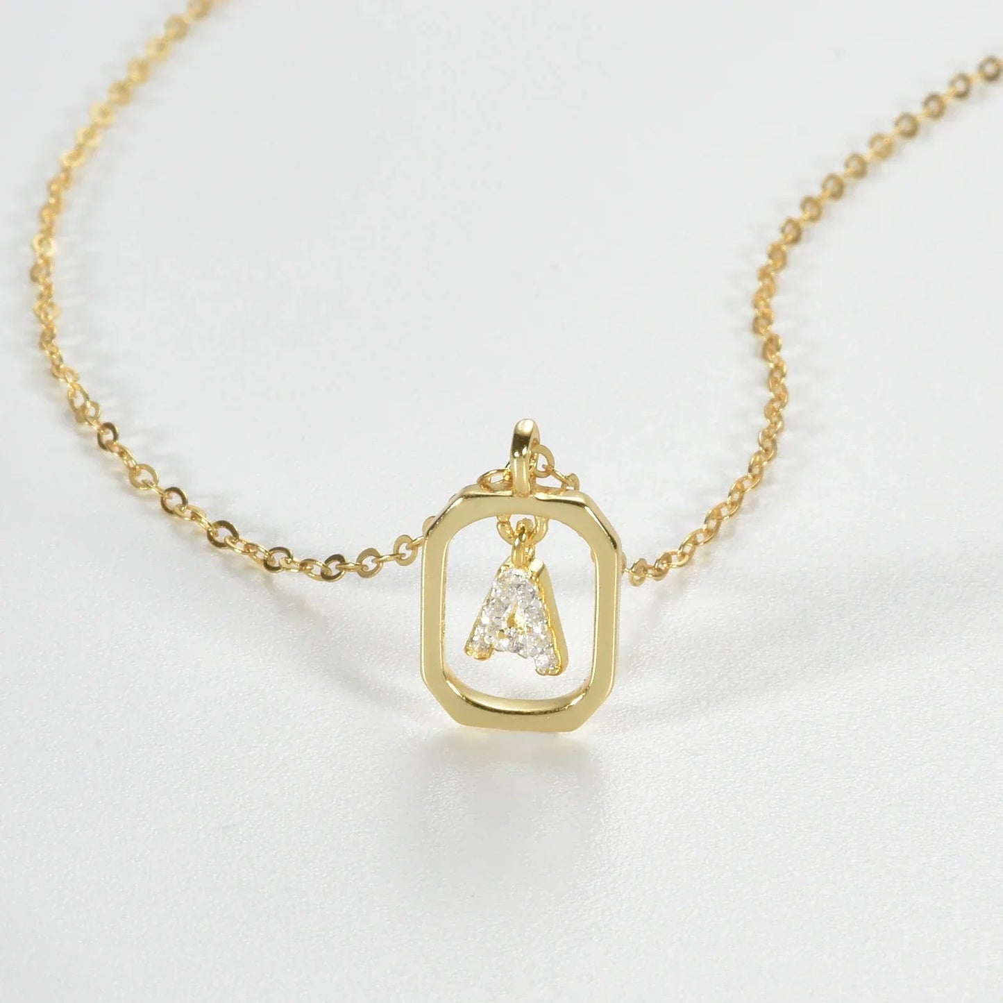 Sterling Silver Initial Necklace - Velora Luxury Fashion