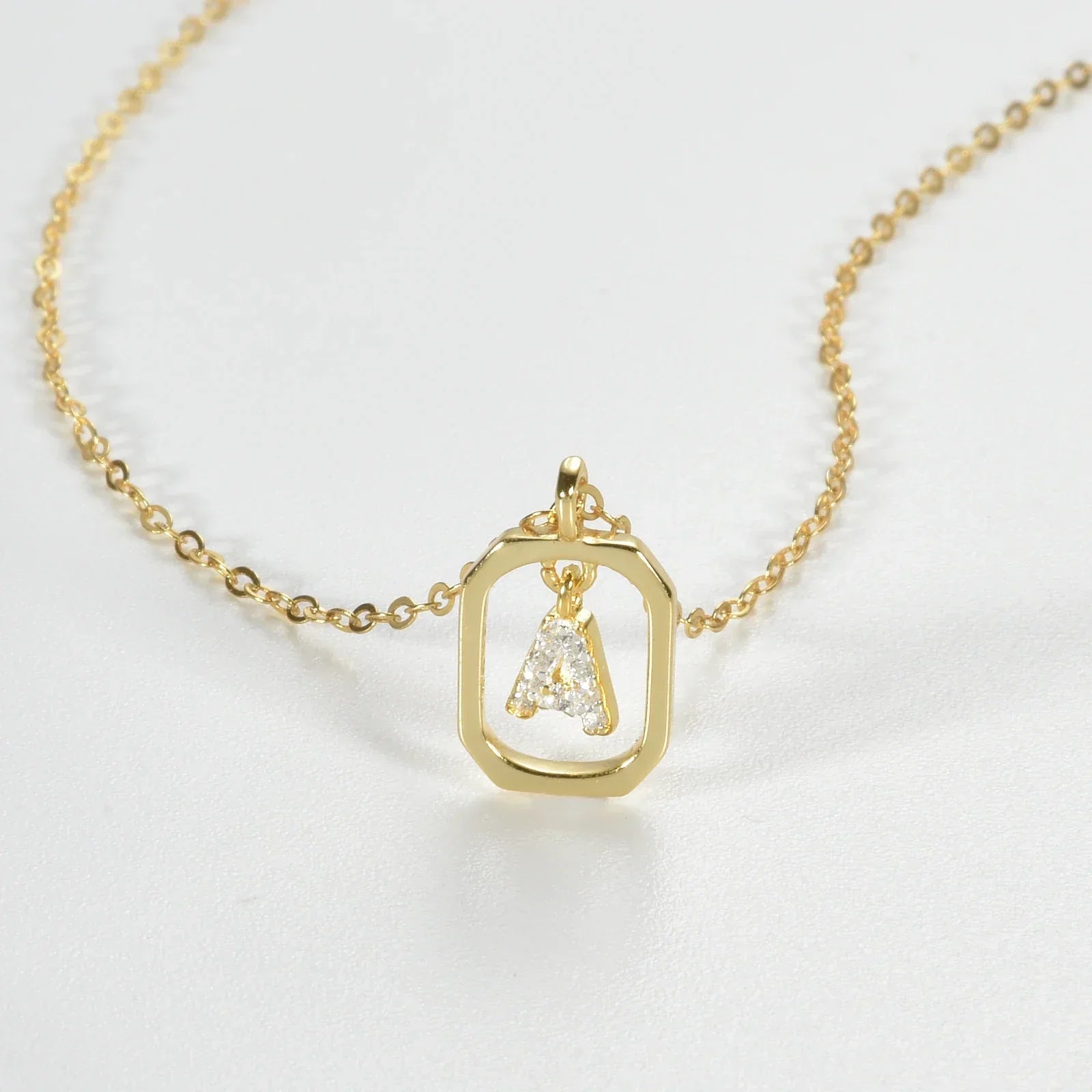 Sterling Silver Initial Necklace - Velora Luxury Fashion