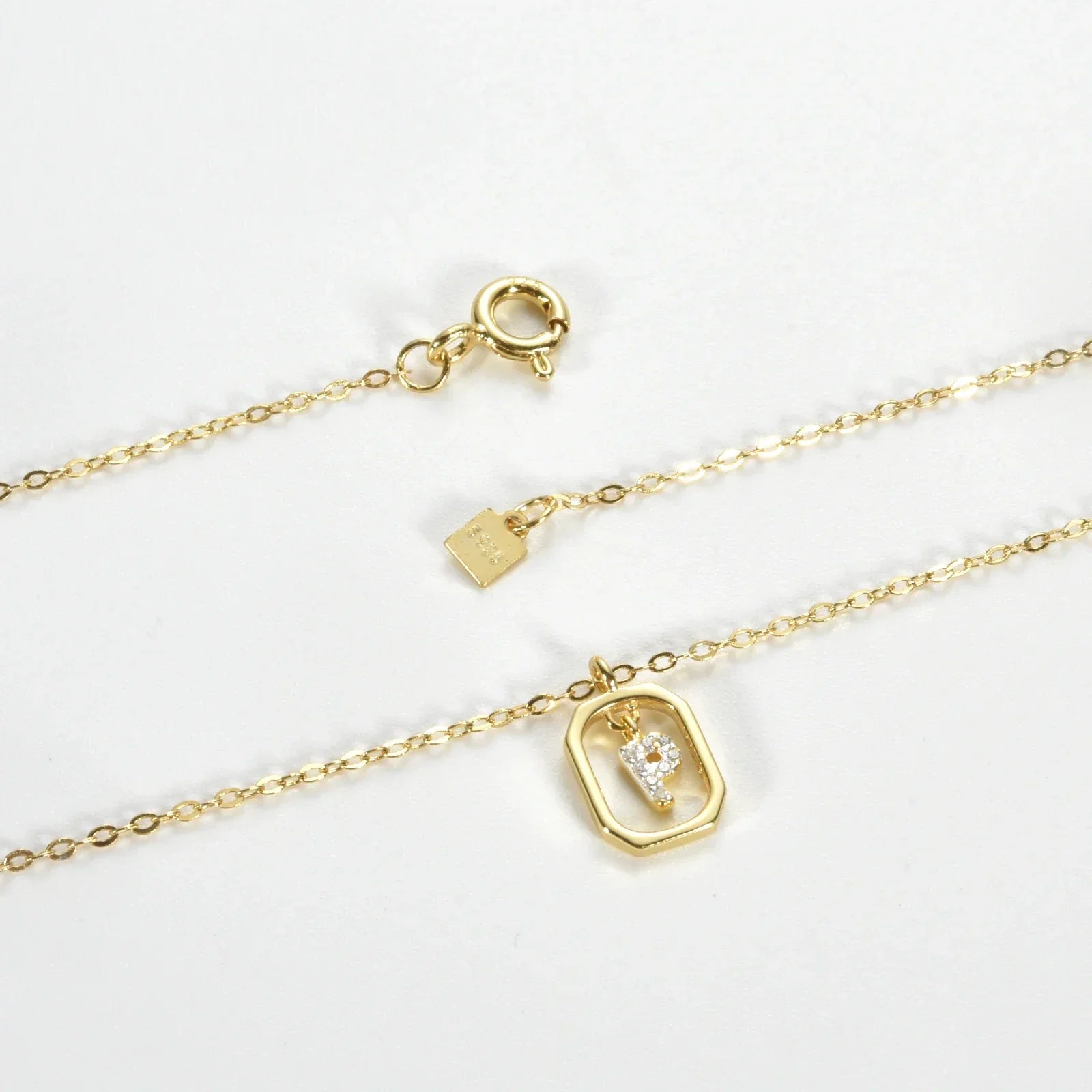 Sterling Silver Initial Necklace - Velora Luxury Fashion