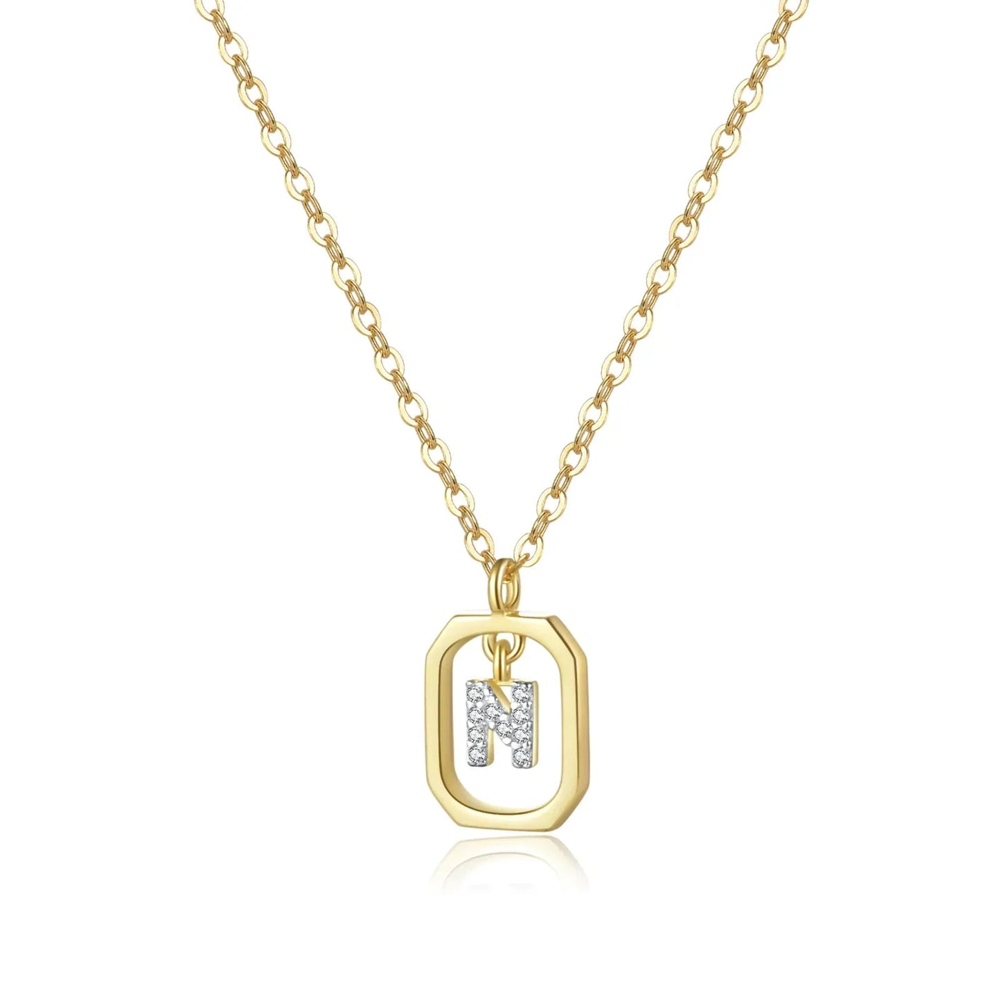 Sterling Silver Initial Necklace - Velora Luxury Fashion