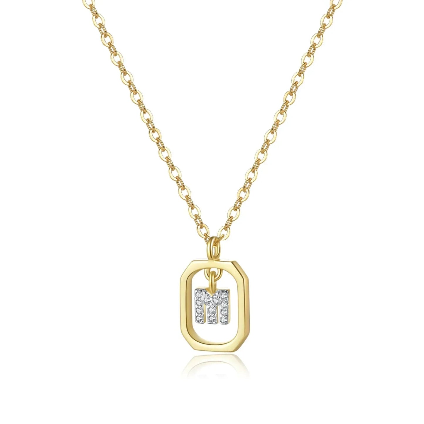 Sterling Silver Initial Necklace - Velora Luxury Fashion