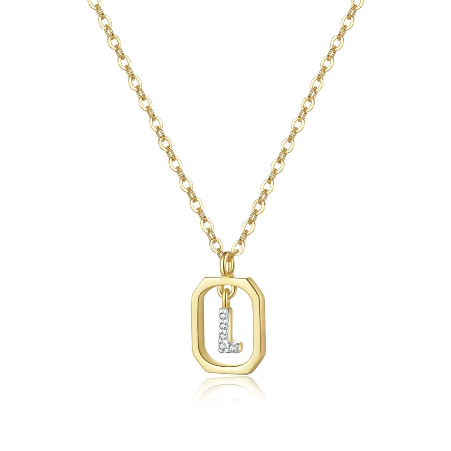 Sterling Silver Initial Necklace - Velora Luxury Fashion