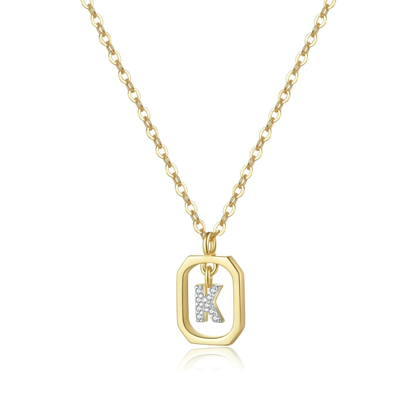 Sterling Silver Initial Necklace - Velora Luxury Fashion