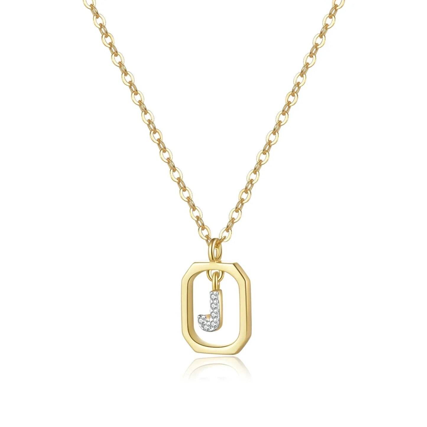Sterling Silver Initial Necklace - Velora Luxury Fashion