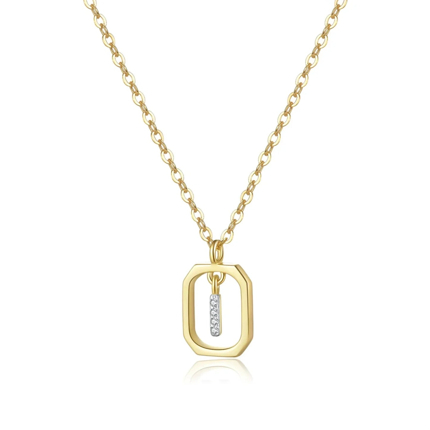 Sterling Silver Initial Necklace - Velora Luxury Fashion