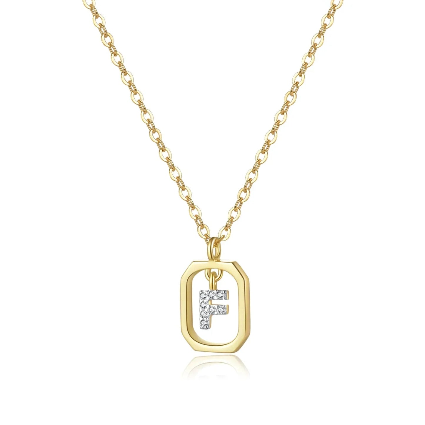 Sterling Silver Initial Necklace - Velora Luxury Fashion