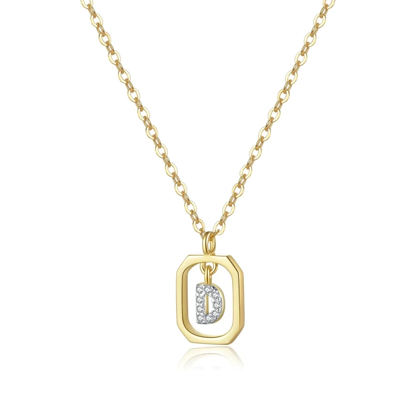Sterling Silver Initial Necklace - Velora Luxury Fashion