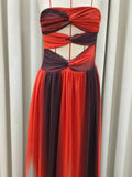 Strapless Cut-Out Rainbow Gradient Maxi Dress - Velora Luxury Fashion