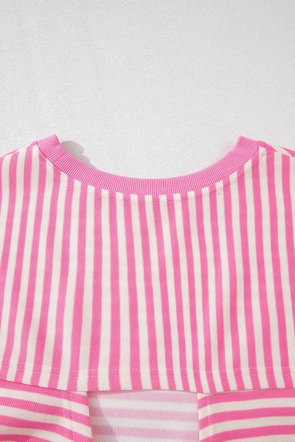 Striped Tie-Back Blouse with Cutout Detail - Velora Luxury Fashion