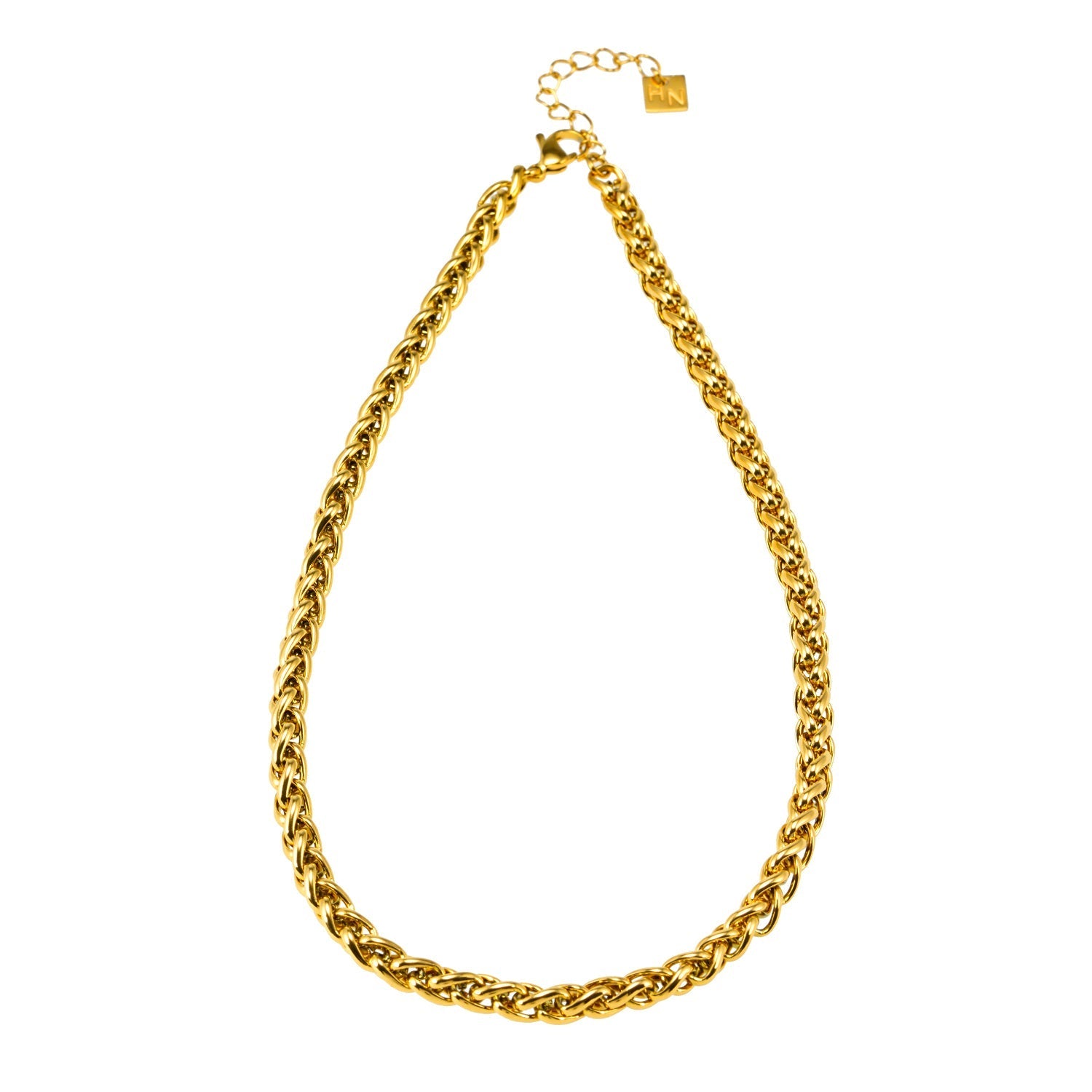 Style ABBOT: Interwoven Oval Hoop Chunky Necklace - Velora Luxury Fashion