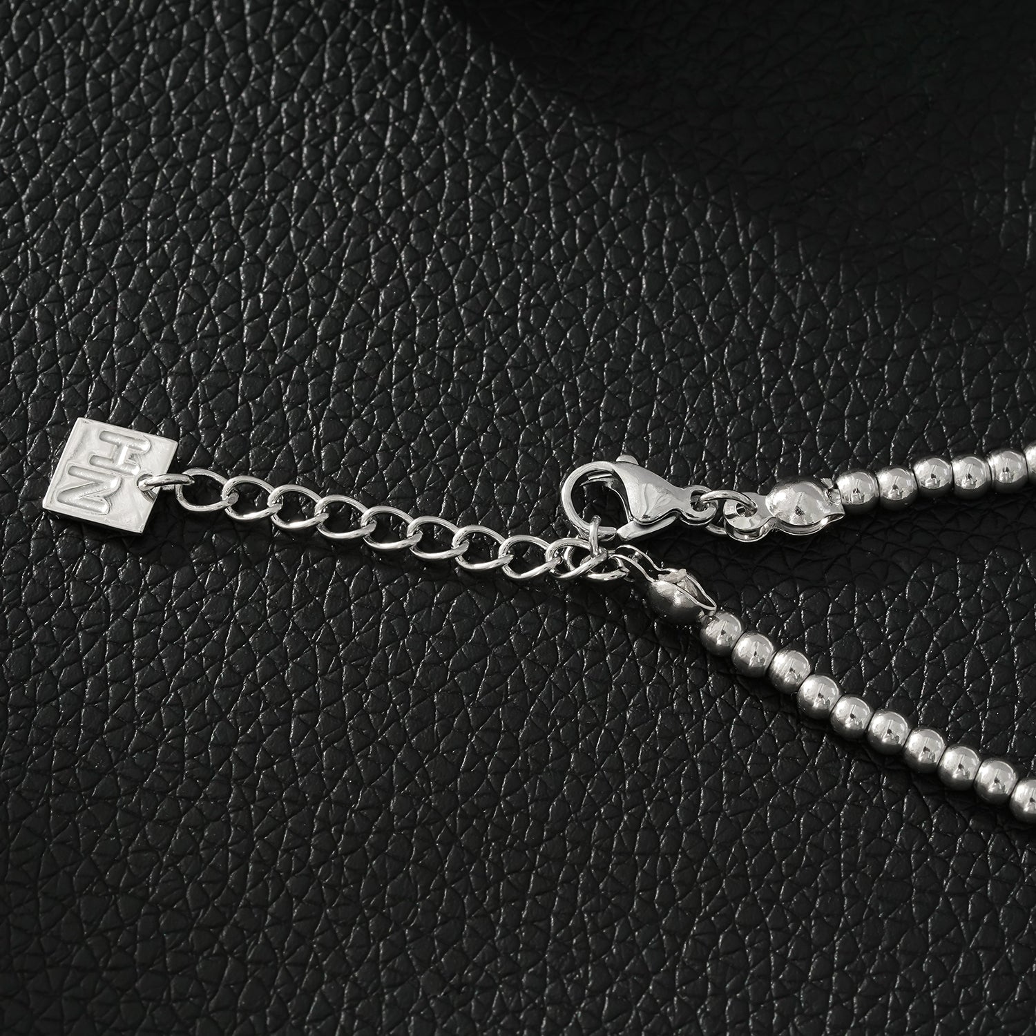 Style ANNABETH: Twin-Bead Fusion White Gold (Silver Toned) Chain Bracelet - Velora Luxury Fashion