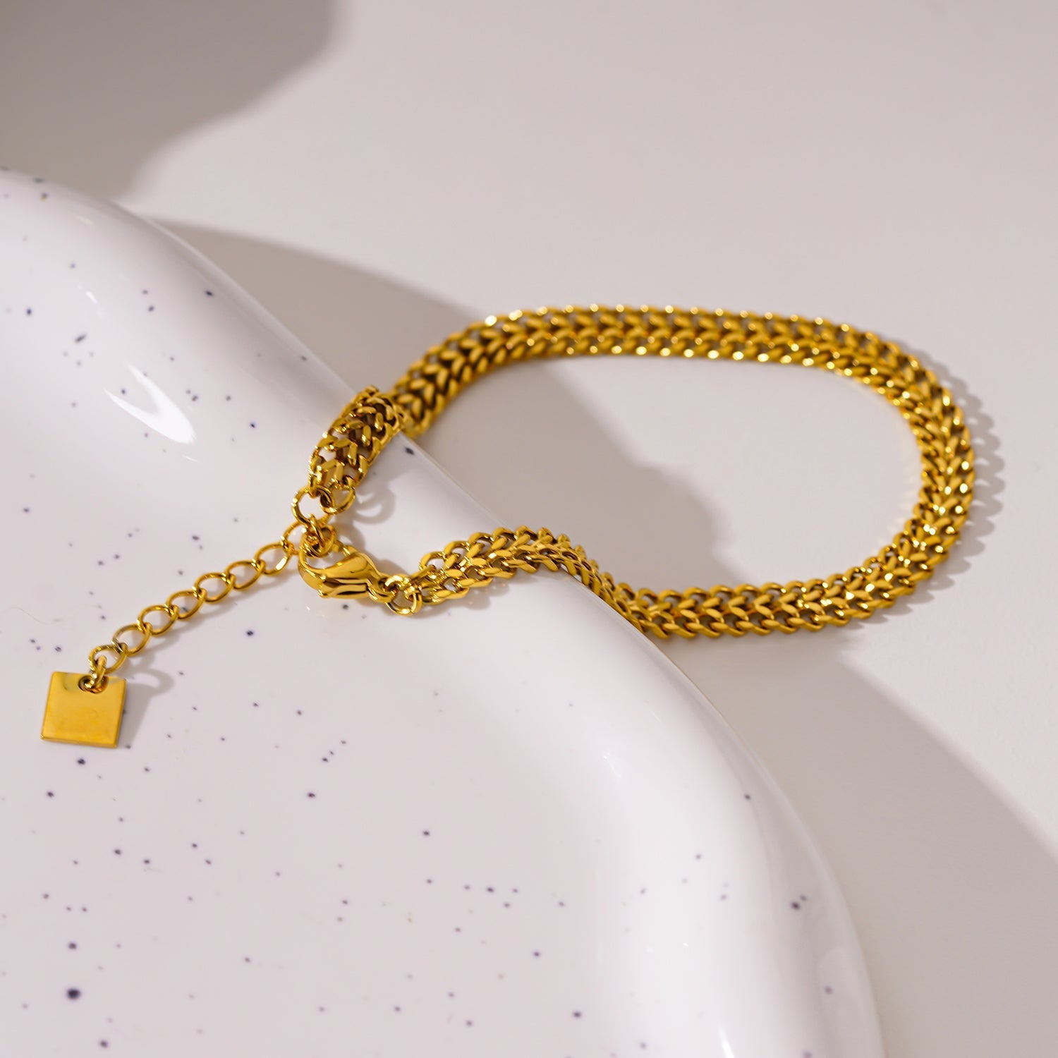 Style BELLAMY: Intricate Wide Width Singular Twin Chain Bracelet - Velora Luxury Fashion