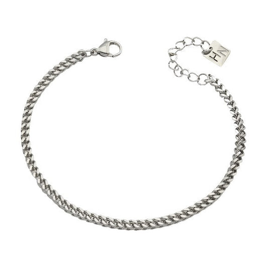 Style BILLIE: Cuban Link Chain Silver Bracelet - Velora Luxury Fashion