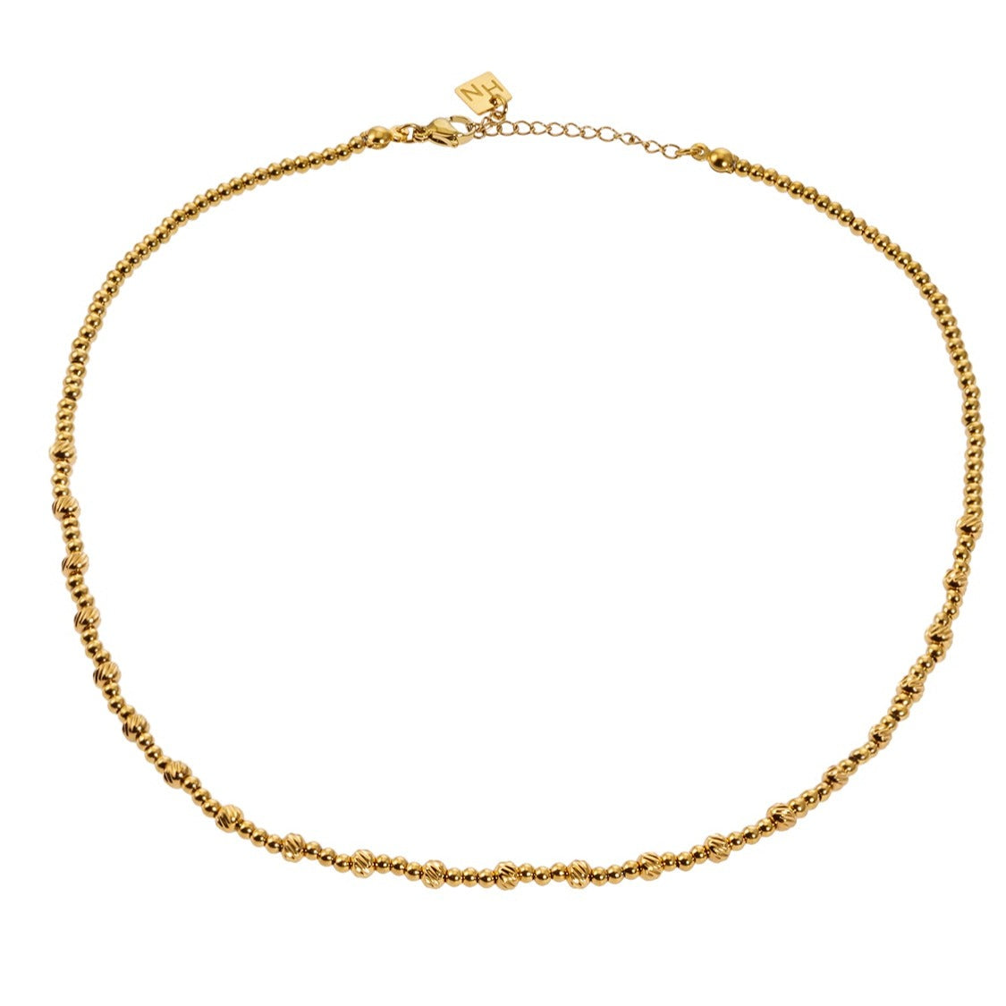 Style MILLIE: Twin-Bead Fusion Gold Chain Necklace - Velora Luxury Fashion
