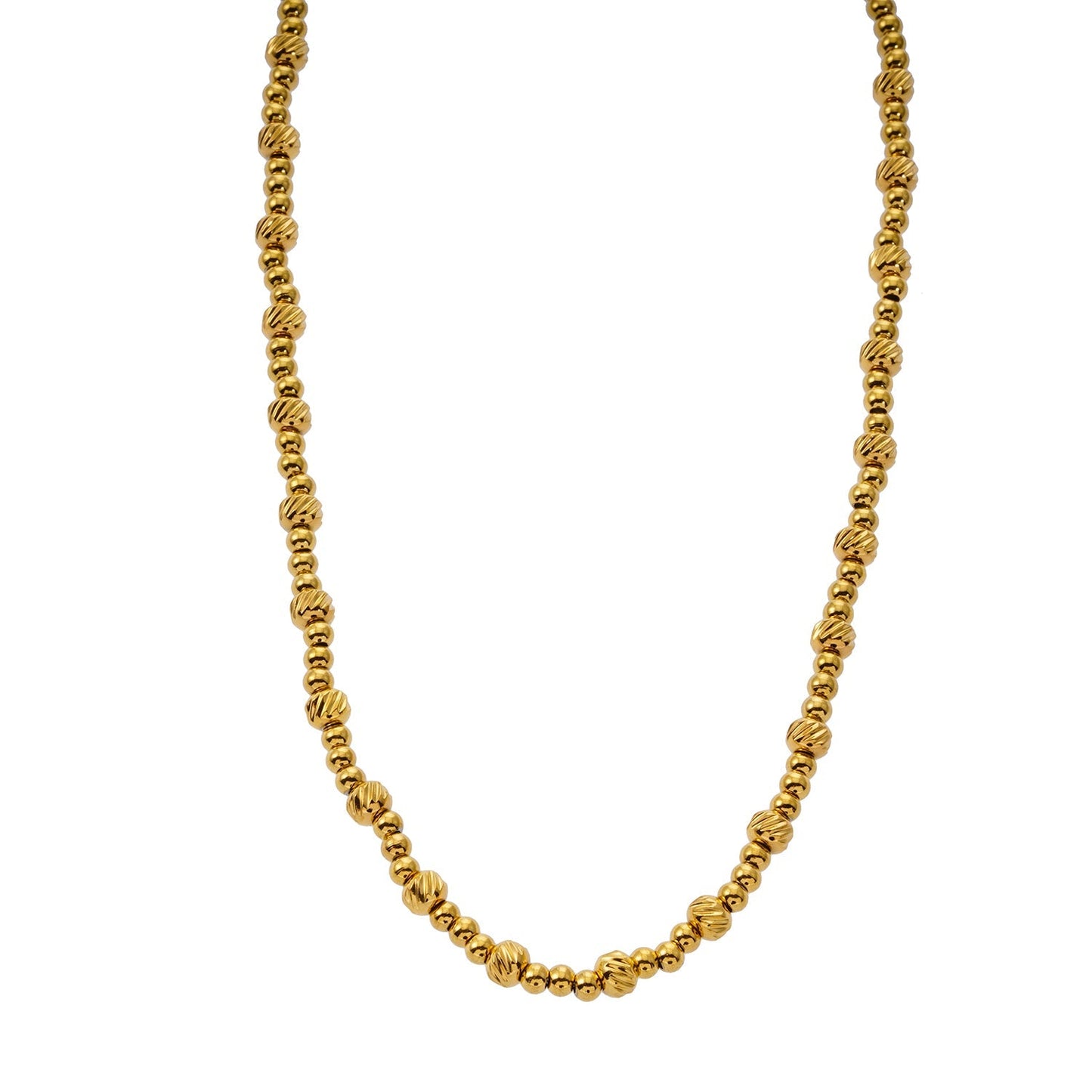 Style MILLIE: Twin-Bead Fusion Gold Chain Necklace - Velora Luxury Fashion