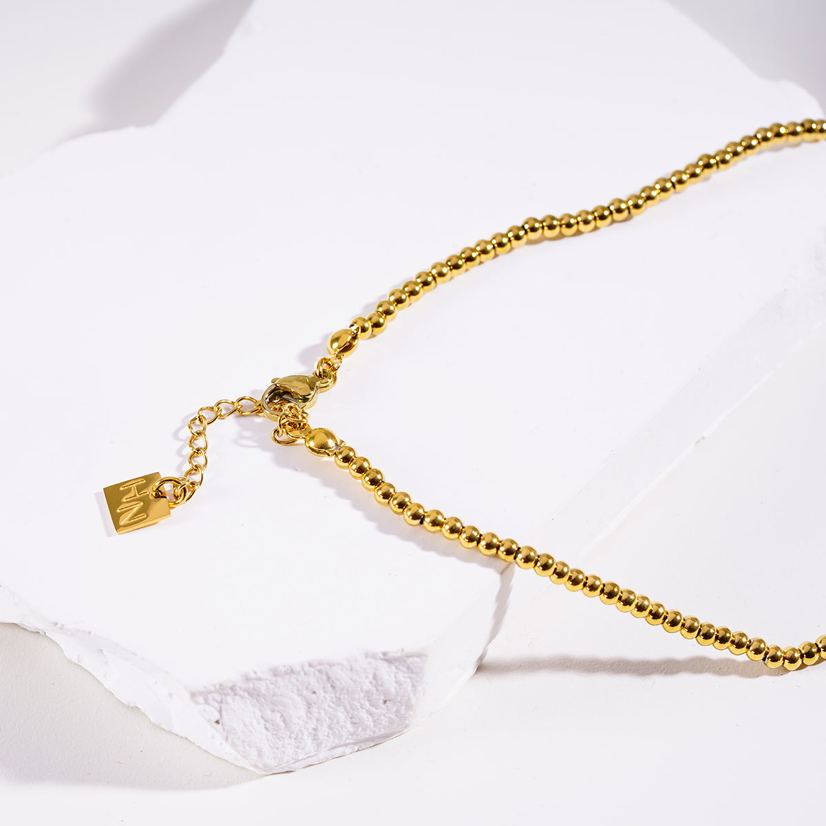 Style MILLIE: Twin-Bead Fusion Gold Chain Necklace - Velora Luxury Fashion