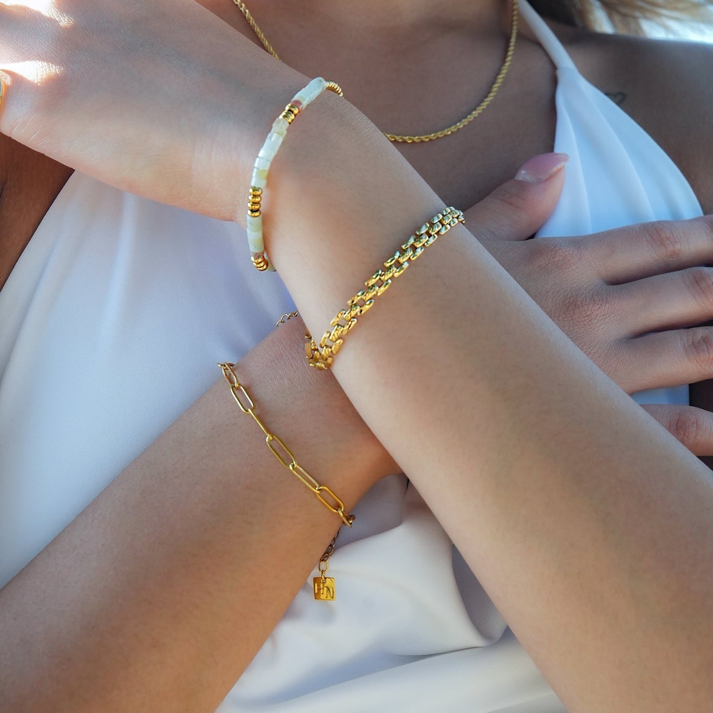 Style PROVINIA: Retro Watch Style Strap Bracelet in Gold - Velora Luxury Fashion