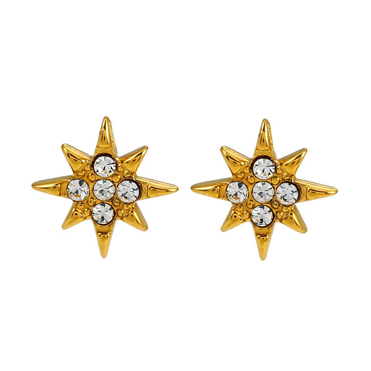 Style SARENBE Gold: 'Star Bright' Stud Earrings Gold - Velora Luxury Fashion