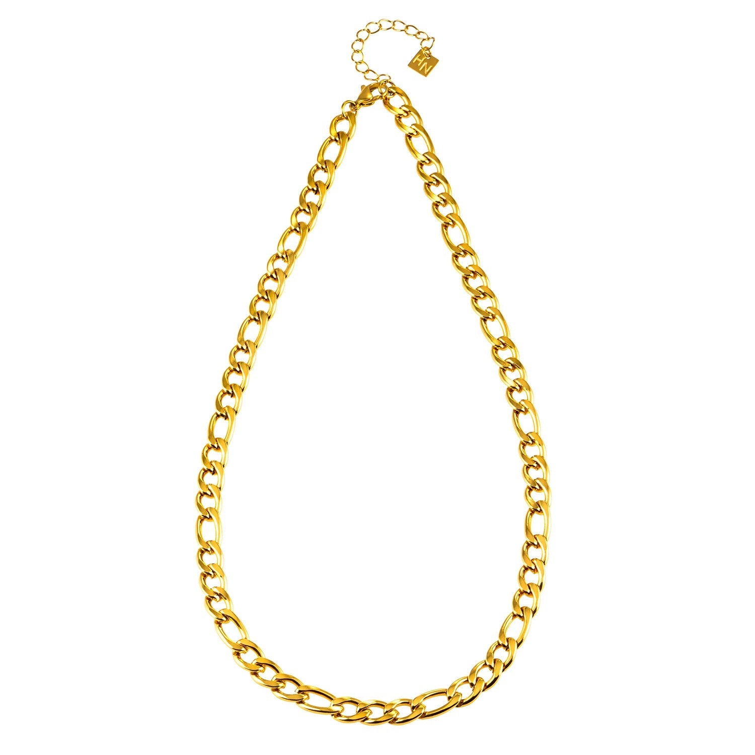 Style SUTTON: Cuban-Link Statement Chain Necklace in Gold - Velora Luxury Fashion