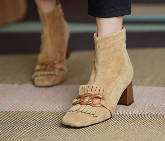 Suede Ankle Boot - Velora Luxury Fashion