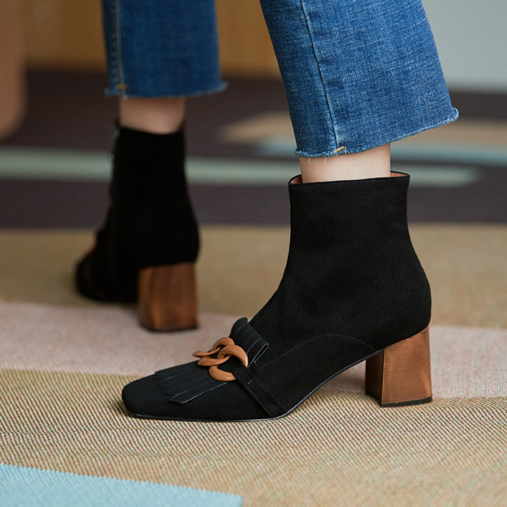 Suede Ankle Boot - Velora Luxury Fashion