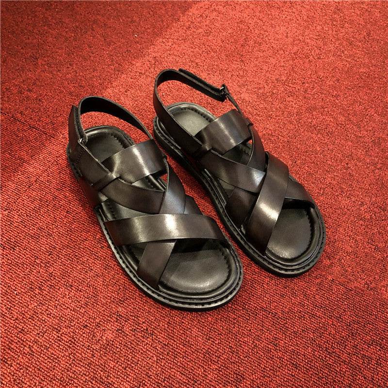 Summer Genuine Leather Casual Sandals Men EX-STOCK Canada
