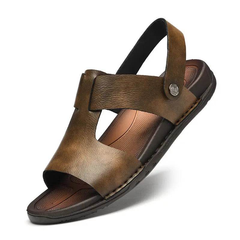 Summer Men's Leather Sandals Plus Size Roman Beach Shoes EX-STOCK Canada